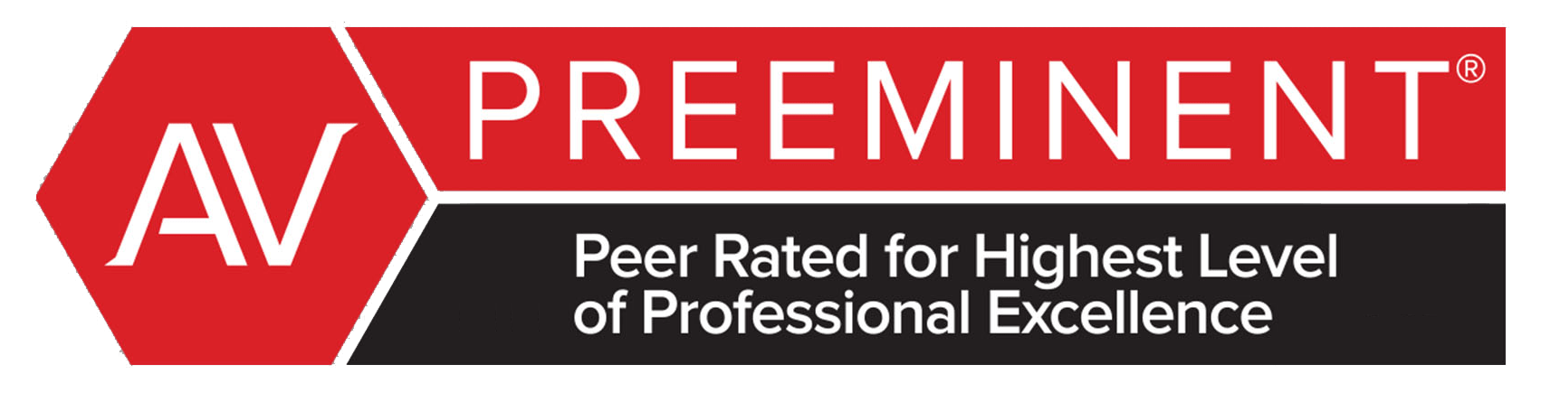AV | Martindale-Hubbell | Preeminent | Peer Rated For Highest level of Professional Excellence