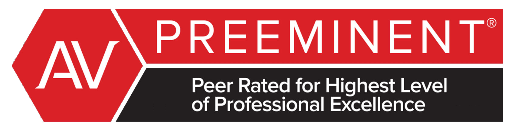 AV | Martindale-Hubbell | Preeminent | Peer Rated For Highest level of Professional Excellence